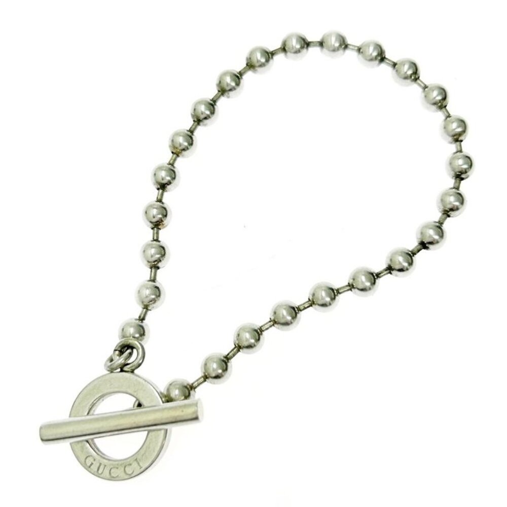 Gucci Silver Ball Chain Toggle Bracelet 16.1 g 925 Engraved Bracelet